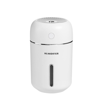 কার USB 280ml আল্ট্রাসনিক এয়ার হিউমিডিফায়ার উষ্ণ আলোর সাথে H2o কুল মিস্ট মেকার