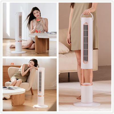 গুণমান  5V Cooling Tower Fan Polymer Battery Oscillating Wide Angle Fan Remote Control কারখানা