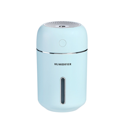 কার USB 280ml আল্ট্রাসনিক এয়ার হিউমিডিফায়ার উষ্ণ আলোর সাথে H2o কুল মিস্ট মেকার